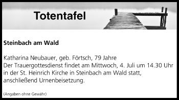 Anzeige von Totentafel vom 28.06.2018 von MGO