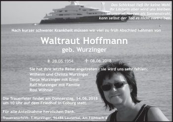 Anzeige von Waltraut Hoffmann von MGO