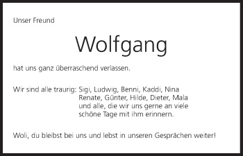 Anzeige von Wolfgang  von MGO