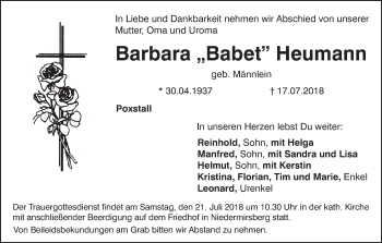 Anzeige von Barbara  Heumann von MGO