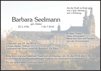 Anzeige von Barbara Seelmann von MGO