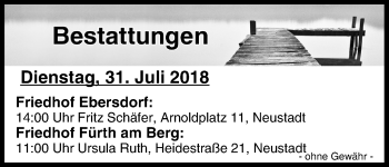 Anzeige von Bestattungen vom 31.07.2018 von MGO
