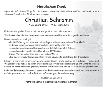 Anzeige von Christian Schramm von MGO