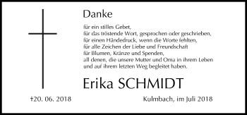 Anzeige von Erika Schmidt von MGO