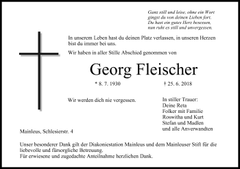 Anzeige von Georg Fleischer von MGO
