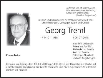 Anzeige von Georg Treml von MGO