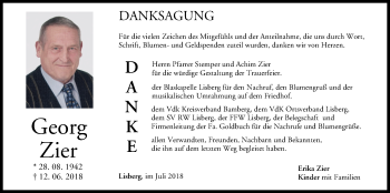 Anzeige von Georg Zier von MGO
