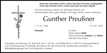 Anzeige von Gunther Preußner von MGO