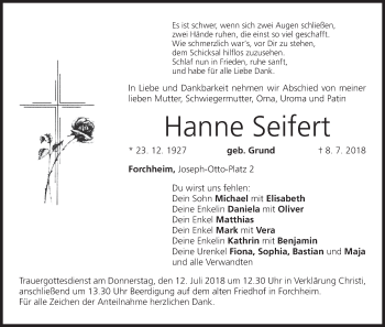 Anzeige von Hanne Seifert von MGO