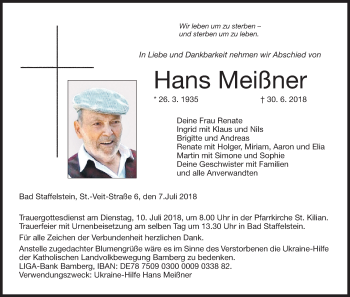 Anzeige von Hans Meißner von MGO