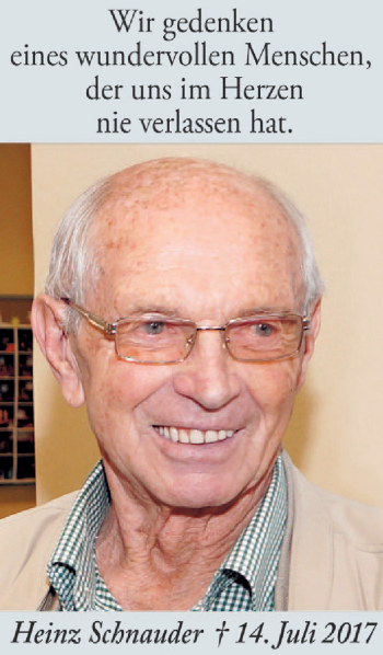 Anzeige von Heinz Schnauder von MGO