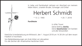 Anzeige von Herbert Schmidt von MGO