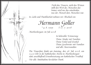 Anzeige von Hermann Goller von MGO