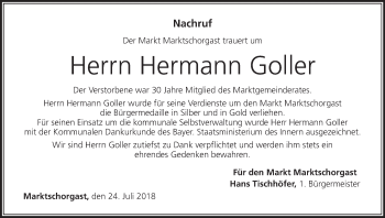 Anzeige von Hermann Goller von MGO