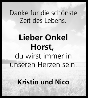 Anzeige von Horst  von MGO