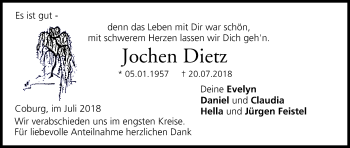 Anzeige von Jochen Dietz von MGO
