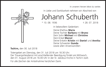 Anzeige von Johann Schuberth von MGO