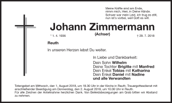 Anzeige von Johann Zimmermann von MGO