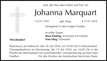 Anzeige von Johanna Marquart von MGO