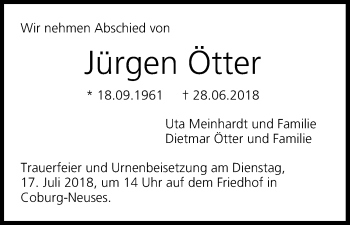 Anzeige von Jürgen Ötter von MGO