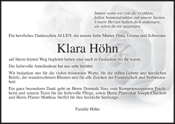 Anzeige von Klara Höhn von MGO