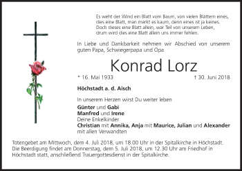 Anzeige von Konrad Lorz von MGO
