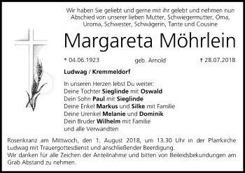 Anzeige von Margareta Möhrlein von MGO