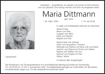Anzeige von Maria Dittmann von MGO