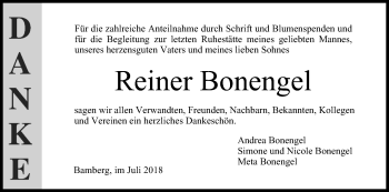 Anzeige von Reiner Bonengel von MGO