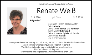 Anzeige von Renate Weiß von MGO