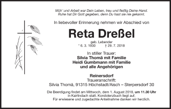 Anzeige von Reta Dreßel von MGO