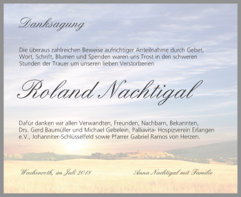 Anzeige von Roland Nachtigal von MGO