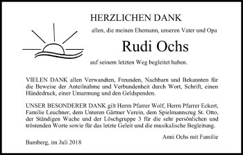 Anzeige von Rudi Ochs von MGO