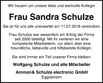 Anzeige von Sandra Schulze von MGO