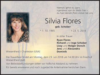 Anzeige von Silvia Flores von MGO