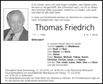 Anzeige von Thomas Friedrich von MGO
