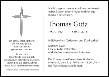 Anzeige von Thomas Götz von MGO