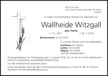 Anzeige von Wallheide Witzgalt von MGO