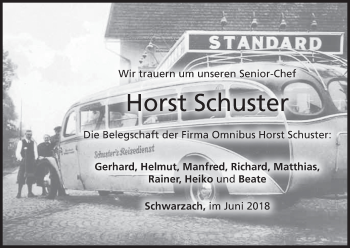 Anzeige von meHorst Schuster von MGO