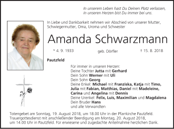 Anzeige von Amanda Schwarzmann von MGO
