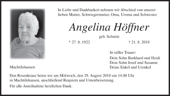 Anzeige von Angelina Höffner von MGO