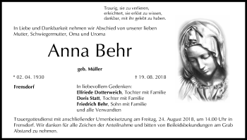 Anzeige von Anna Behr von MGO