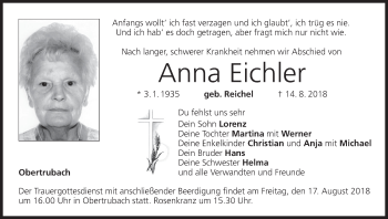 Anzeige von Anna Eichler von MGO