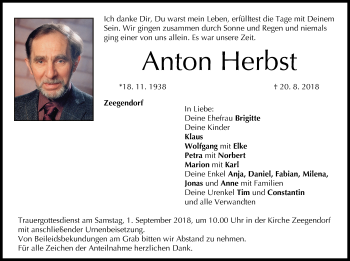 Anzeige von Anton Herbst von MGO