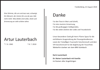 Anzeige von Artur Lauterbach von MGO