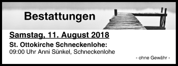 Anzeige von Bestattungen vom 11.08.2018 von MGO