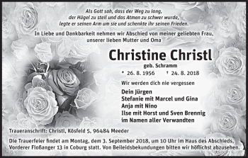 Anzeige von Christine Christl von MGO