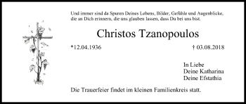 Anzeige von Christos Tzanopoulos von MGO