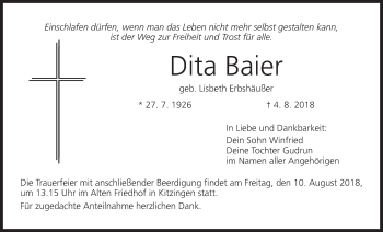 Anzeige von Dita Baier von MGO