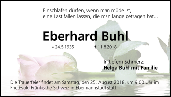 Anzeige von Eberhard Buhl von MGO